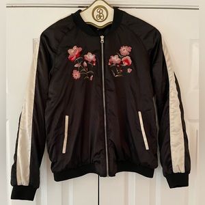 Blue Rain Bomber Jacket